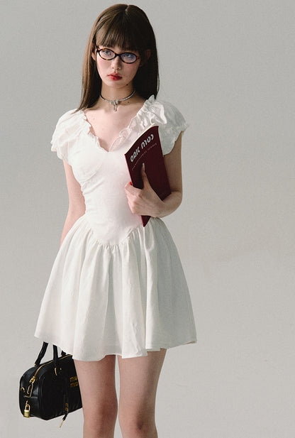 nu374 "Angel's Disadvantages" jacquard tea break dress