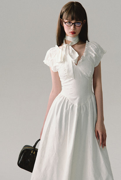nu374 "Angel's Disadvantages" jacquard tea break dress