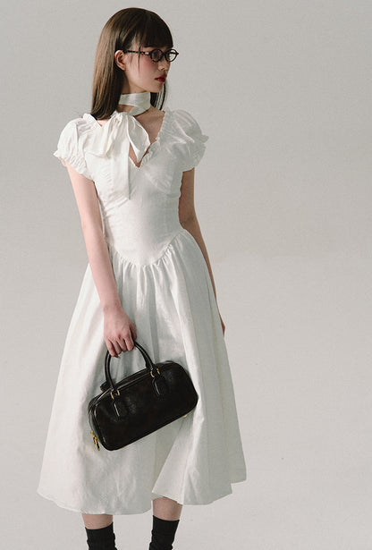 nu374 "Angel's Disadvantages" jacquard tea break dress