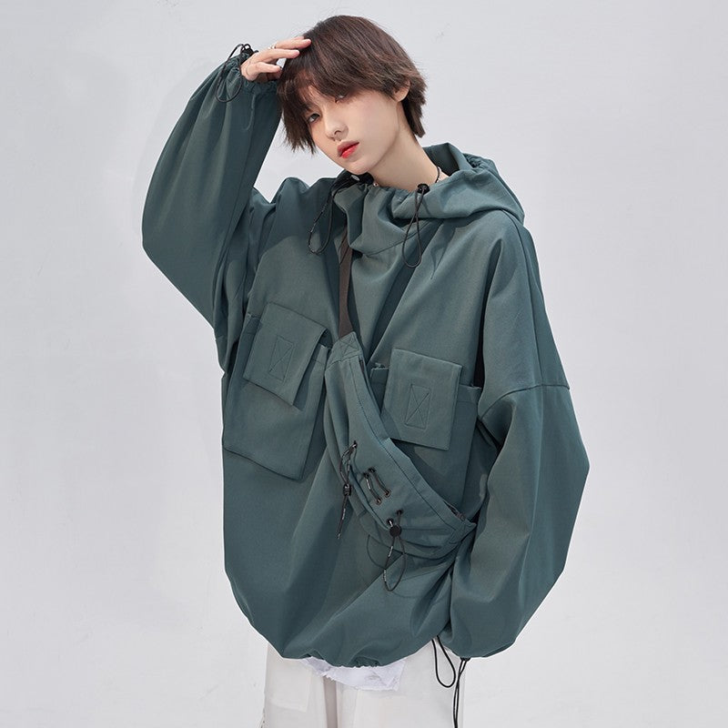 nu53  Unified color Tech jacket + Chest bag