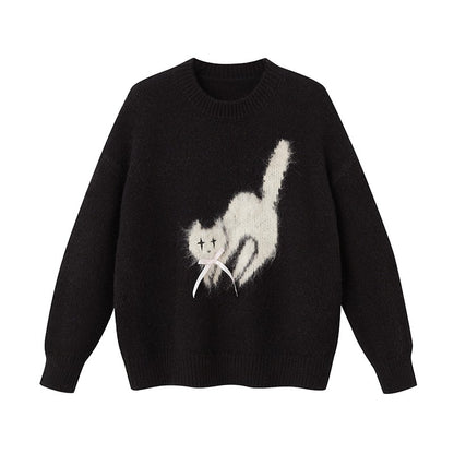 nu87 Flying Cat Soft Pullover Sweater