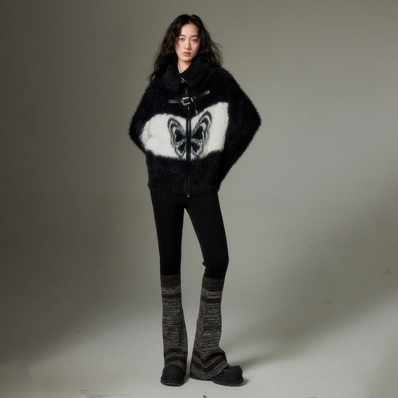 nu88 Butterfly Mink Knitted Cardigan