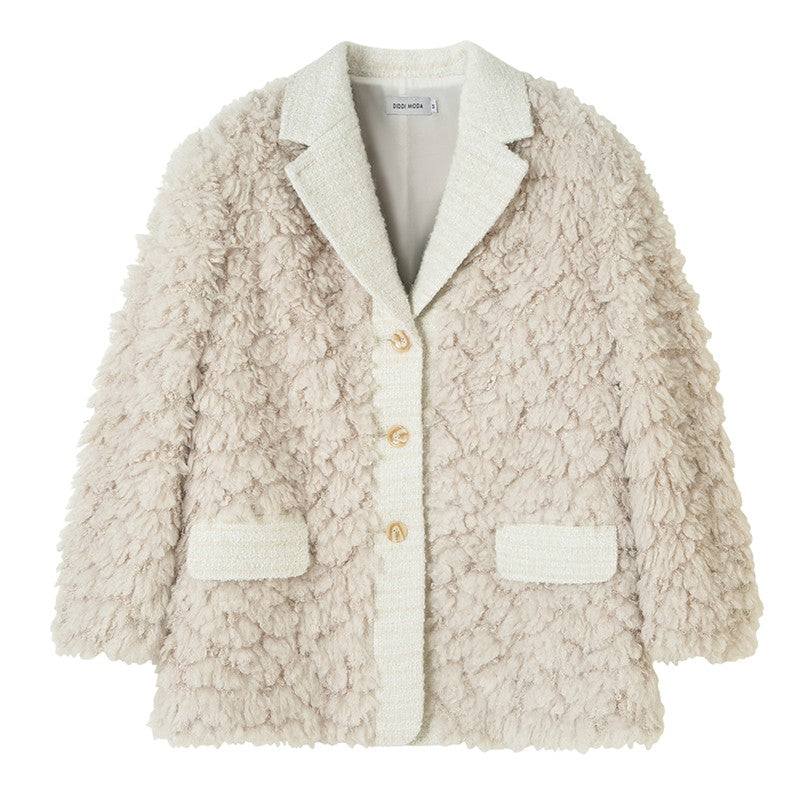 nu96 Beige Lamb Wool Jacket