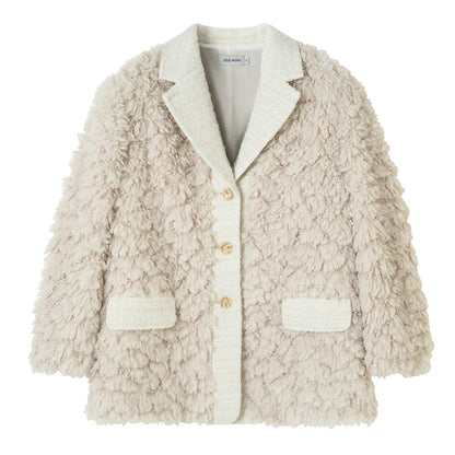 nu96 Beige Lamb Wool Jacket