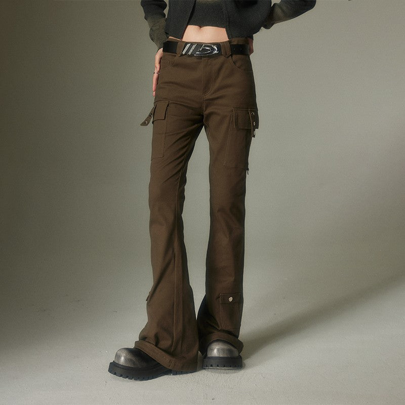 nu128 Tight-fit high-waisted flared pants