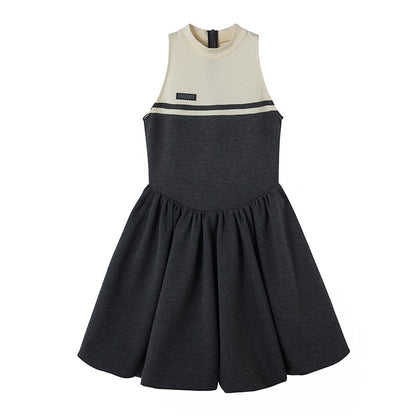 nu134 Halterneck Sleeveless Short Dress