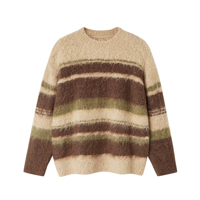 nu145 Soft and waxy striped sweater