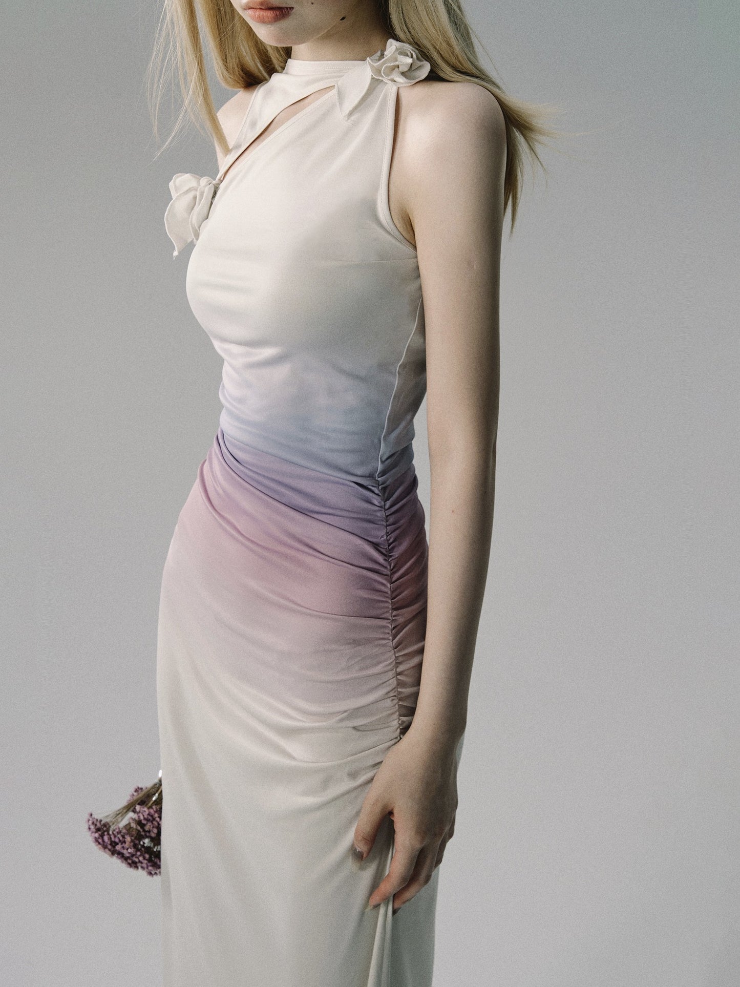 nu189 "The Ritual in the Water" Flat Shoulder Sleeveless Dress