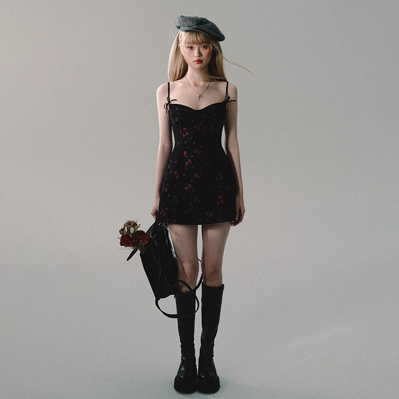 nu249 "Honeysuckle Elixir" Christmas Flower Suspender Dress